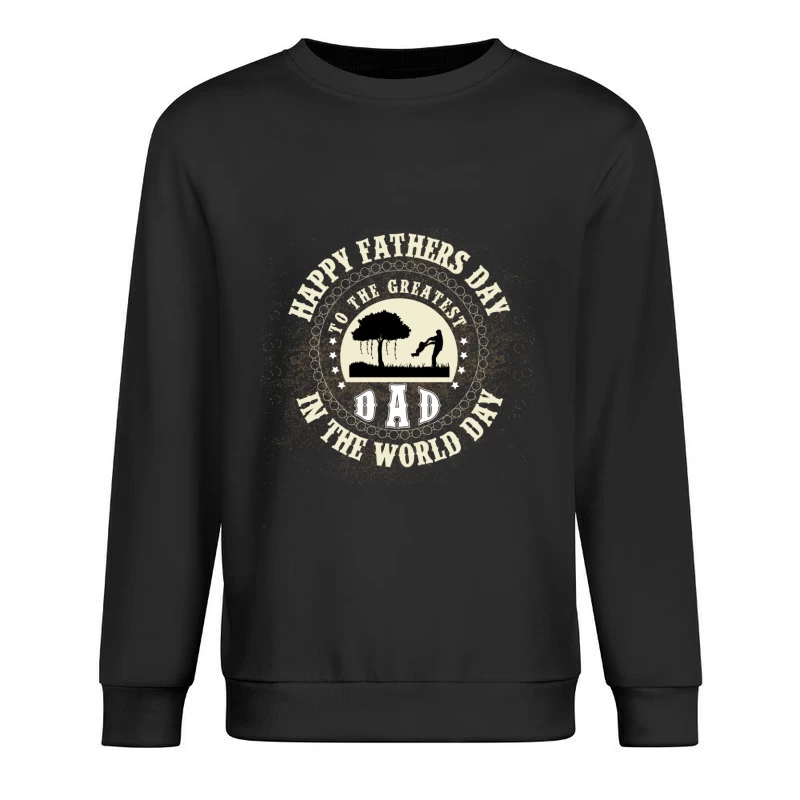 Journée des Pères avec laurés et nature Homme Sweat-shirt à enfiler
