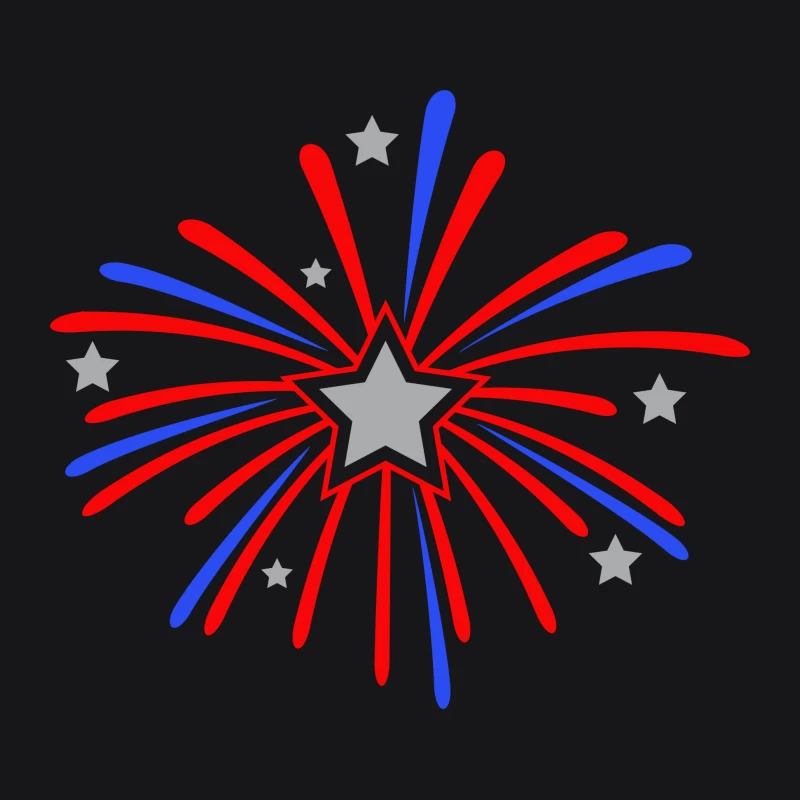 Fête nationale avec feux d'artifice en étoile Homme Sweat à capuche