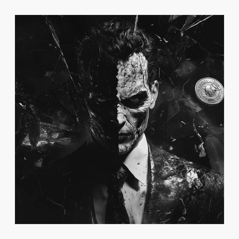Two-Face: Dark Portrait of a Divided Villain Pin