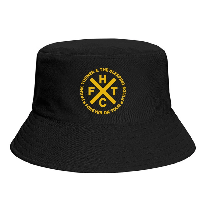 Frank Turner & The Sleeping Souls Band Logo - Forever On Tour Circular Design Bucket Hat