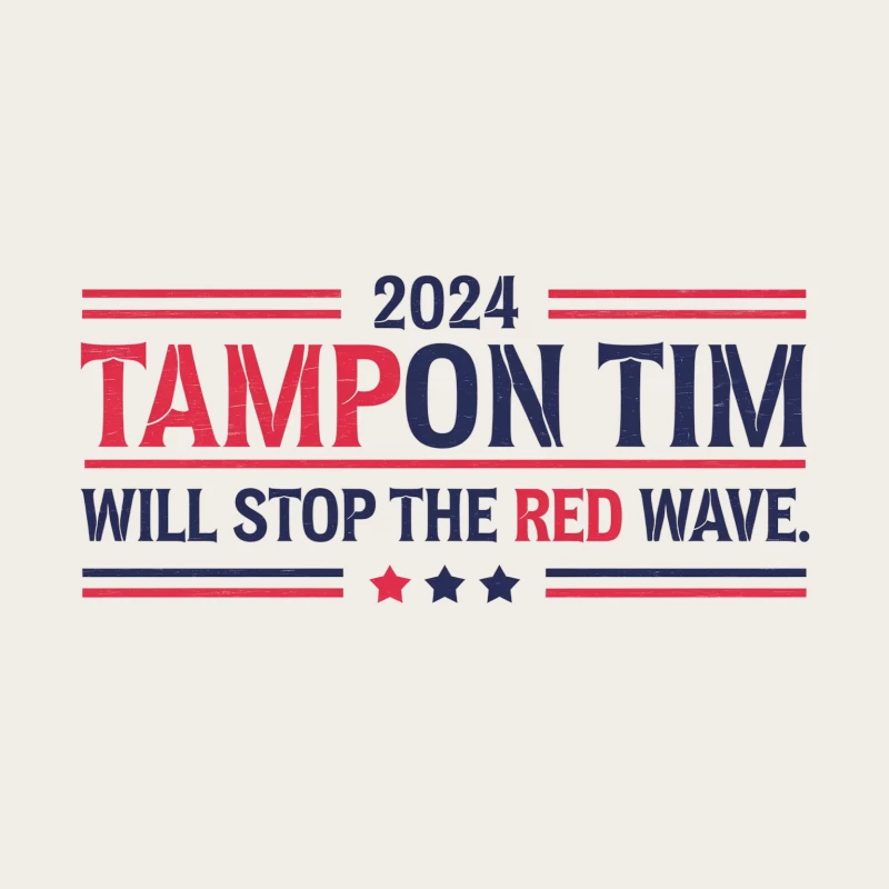 Satirical 2024 Campaign Slogan Uses Menstrual Pun to Mock Conservative Politics Bucket Hat