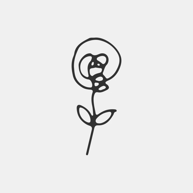 Fleur dessinée à la main Homme Débardeur