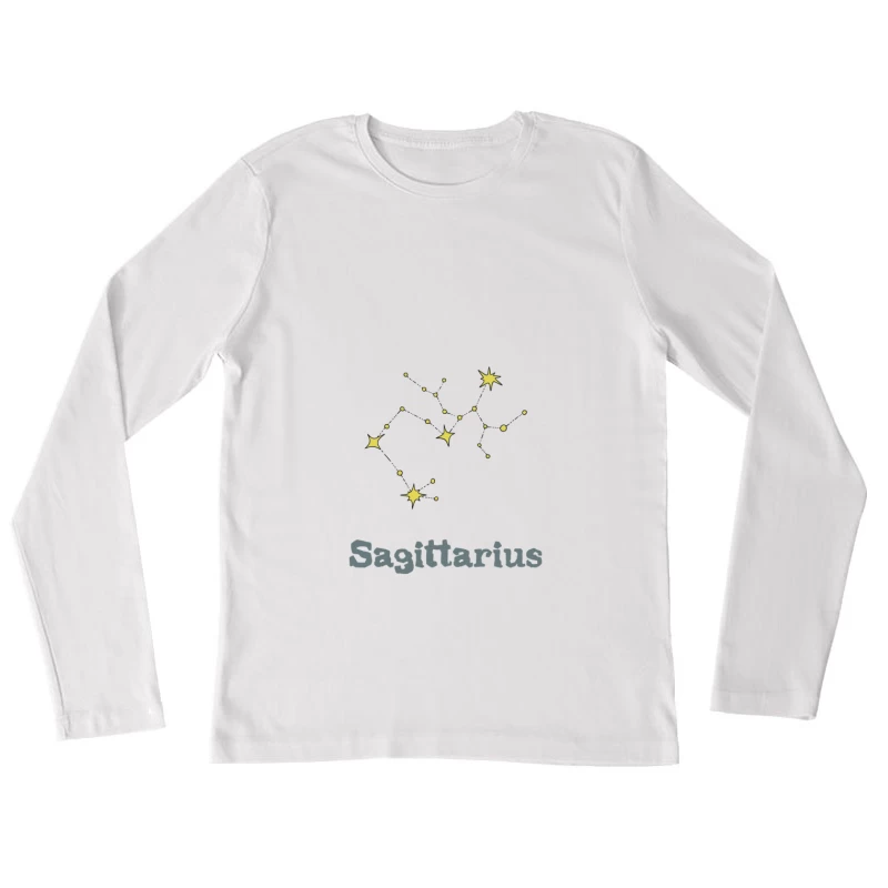Sagittarius Sternzeichen Illustration Damen Langarm T-Shirt
