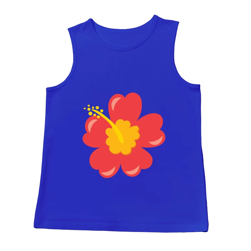 Illustration de fleur d'hibiscus rouge Homme Débardeur