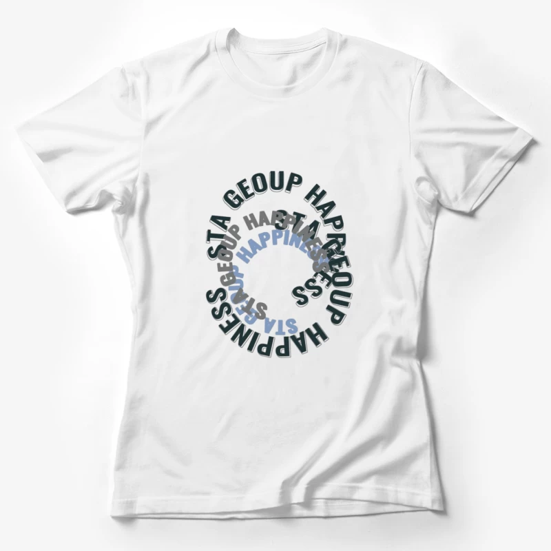 Design abstrait avec texte Femme T-Shirt