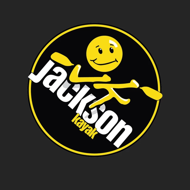 Jackson Kayak Sports Logo with Yellow Smiley Design Male Pullover Sweatshirt