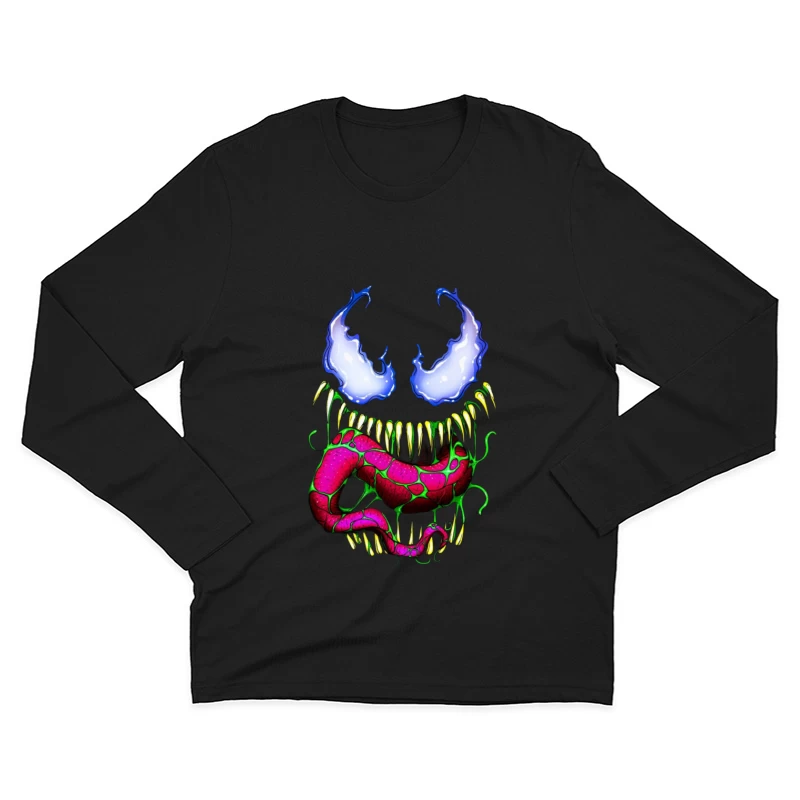Vibrant Comic Monster Art Male Long Sleeve T-Shirt