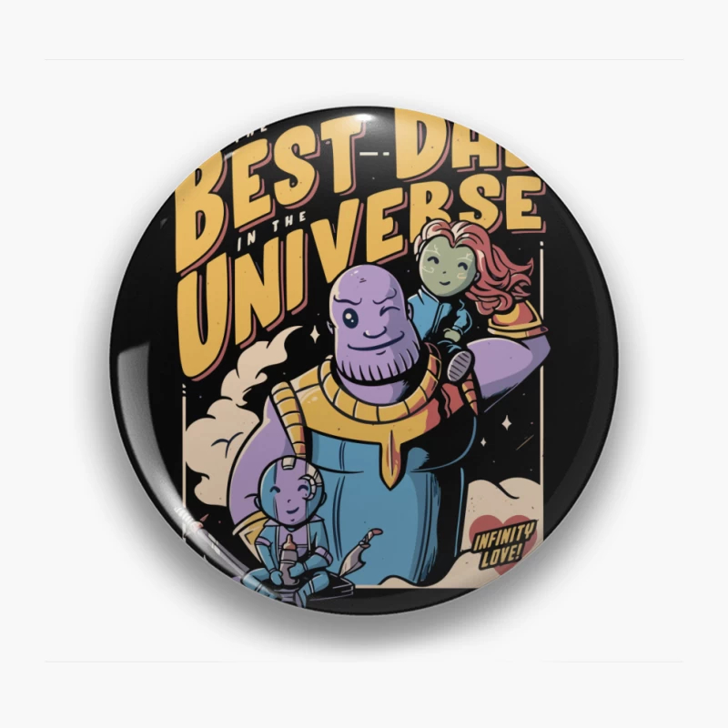 Best Dad in the Universe Comic Art Pin