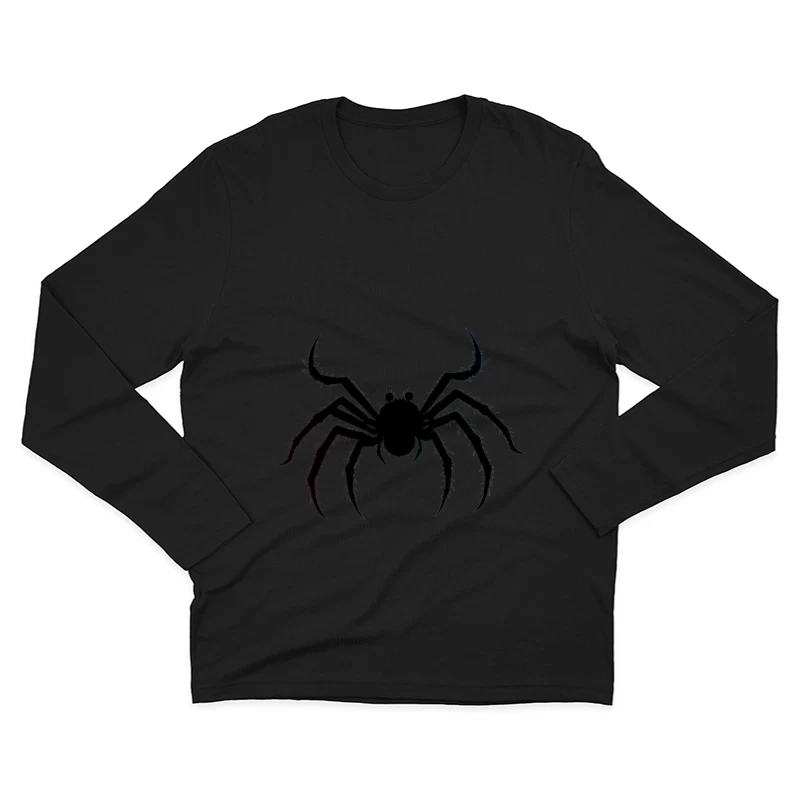 Menacing Spider Silhouette in Black Male Long Sleeve T-Shirt