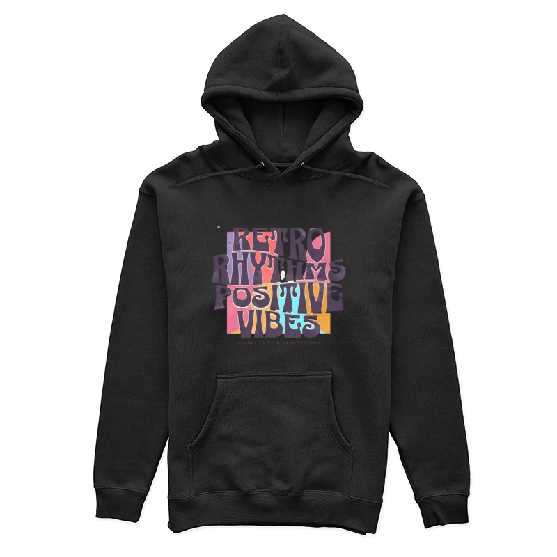 Retro Rhythmen und Positive Vibes Damen Pullover Hoodie