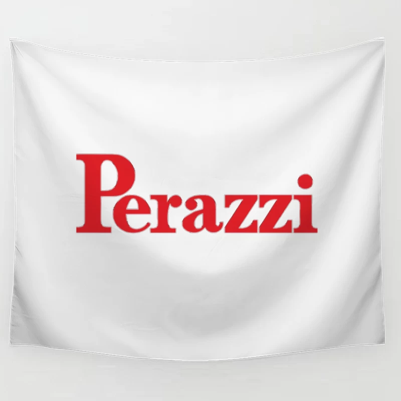 Perazzi Red Logo Typography Tapestry