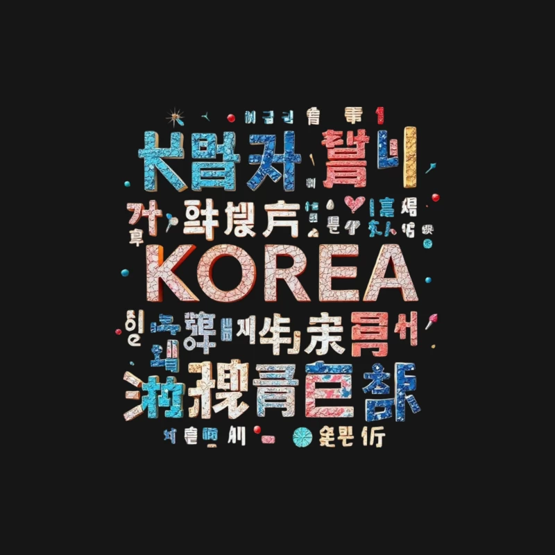 Artistic Korean Typography and Cultural Design Female Long Sleeve T-Shirt