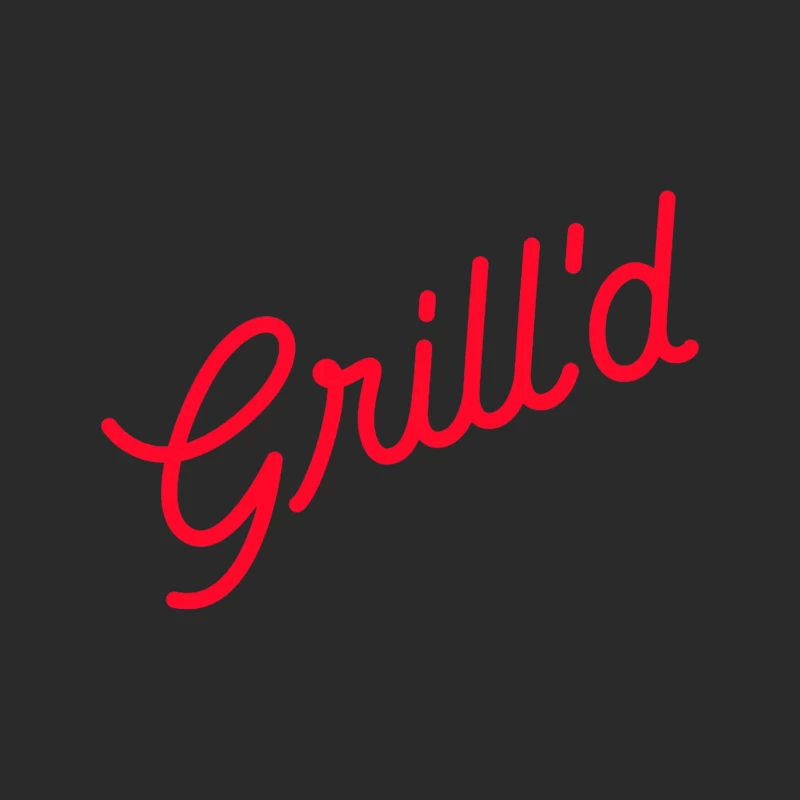 Red Script Logo of Grill'd Restaurant Chain Baseball Cap