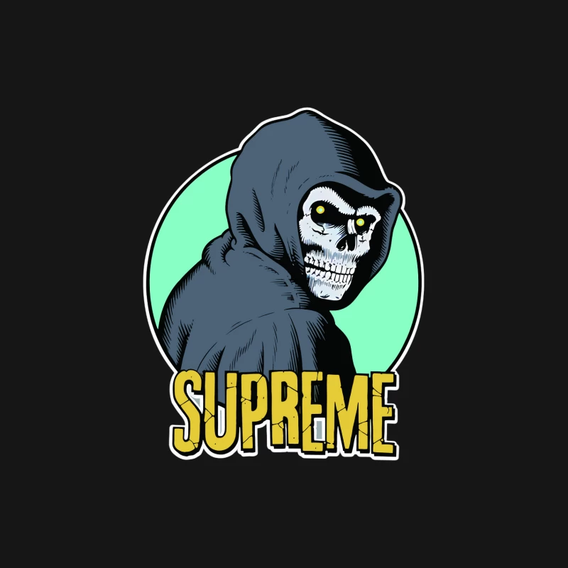 Gruseliges Skelett mit Supreme-Schriftzug Herren T-Shirt