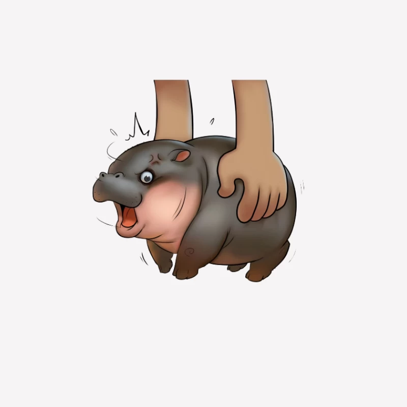 Adorable hippopotame porté Homme T-Shirt