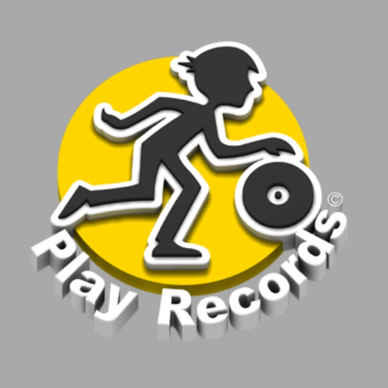 3D Play Records Logo Male Pullover Hoodie