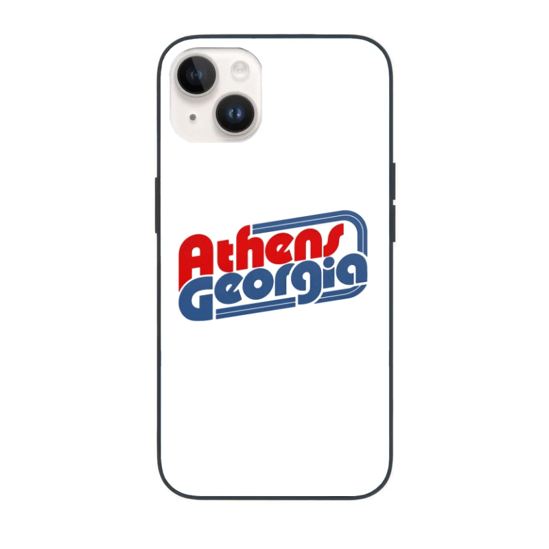 Retro Typography Design for Athens, Georgia iPhone Case