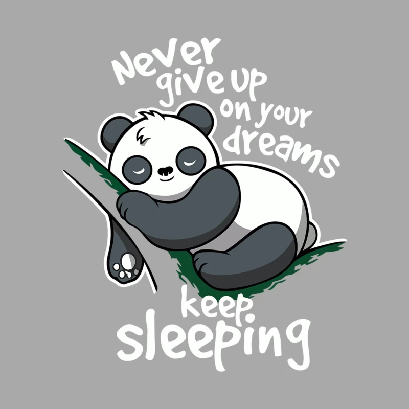 Cute Cartoon Panda Sleeping on Bamboo Male Pullover Hoodie