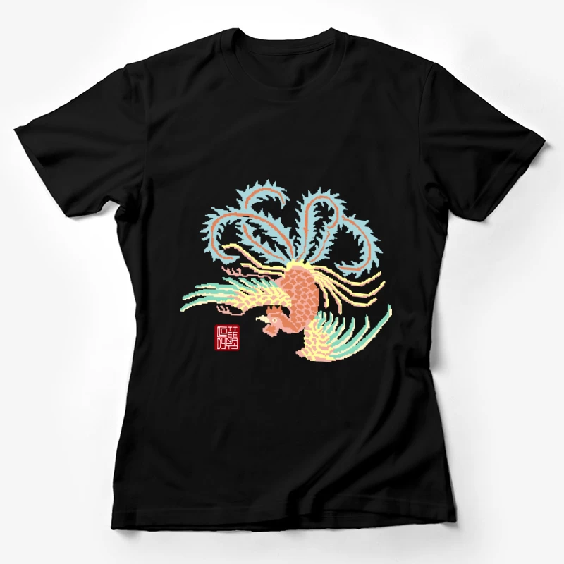 Traditioneller Phönix mit Siegel Damen T-Shirt