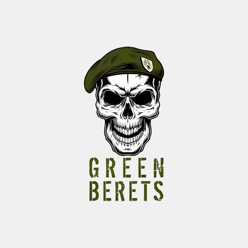 Green Berets Special Forces Skull Emblem Male Tank Top