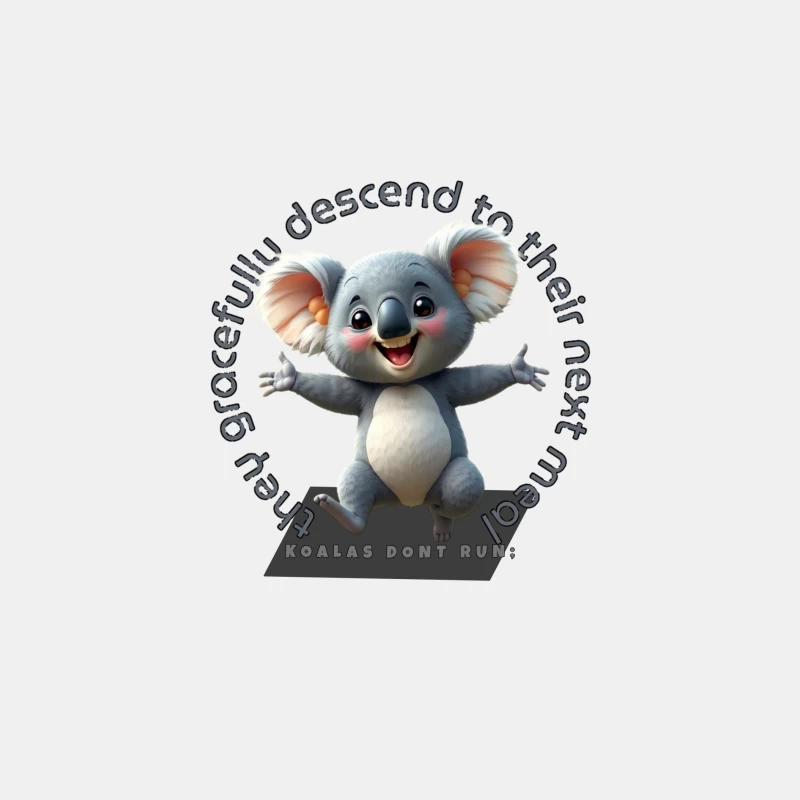 Playful Cartoon Koala Male Tank Top