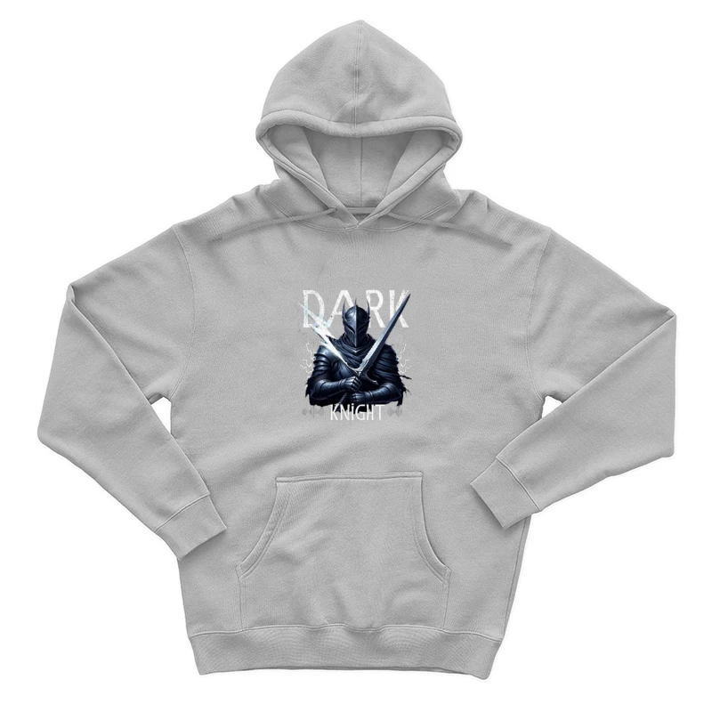 Dark Knight with Ancient Blade - Fantasy Warrior Illustration Male Pullover Hoodie