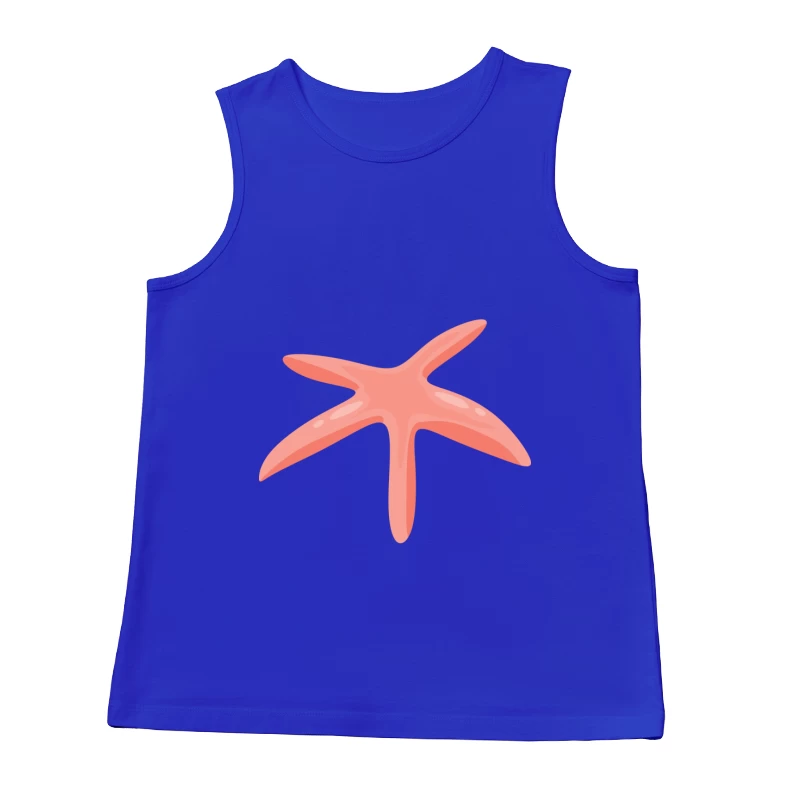 Étoile de mer rose sur fond transparent Homme Débardeur