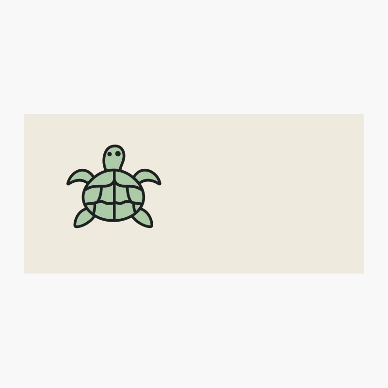 Simple Green Cartoon Turtle Icon Coffee Mug