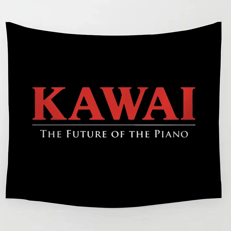 Kawai Piano Brand Logo with Slogan "The Future of the Piano" Tapestry