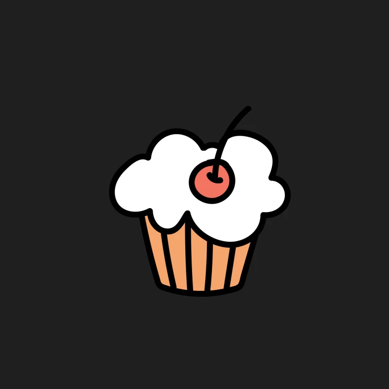 Cupcake avec Cerise Dessinée à la Main Homme Débardeur