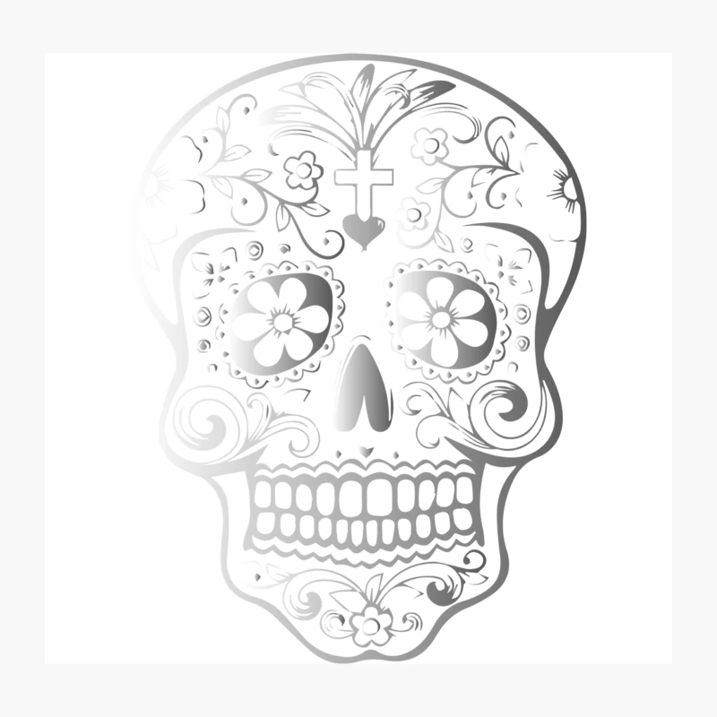 Day Of Dead Sugar Skull Throw Pillow