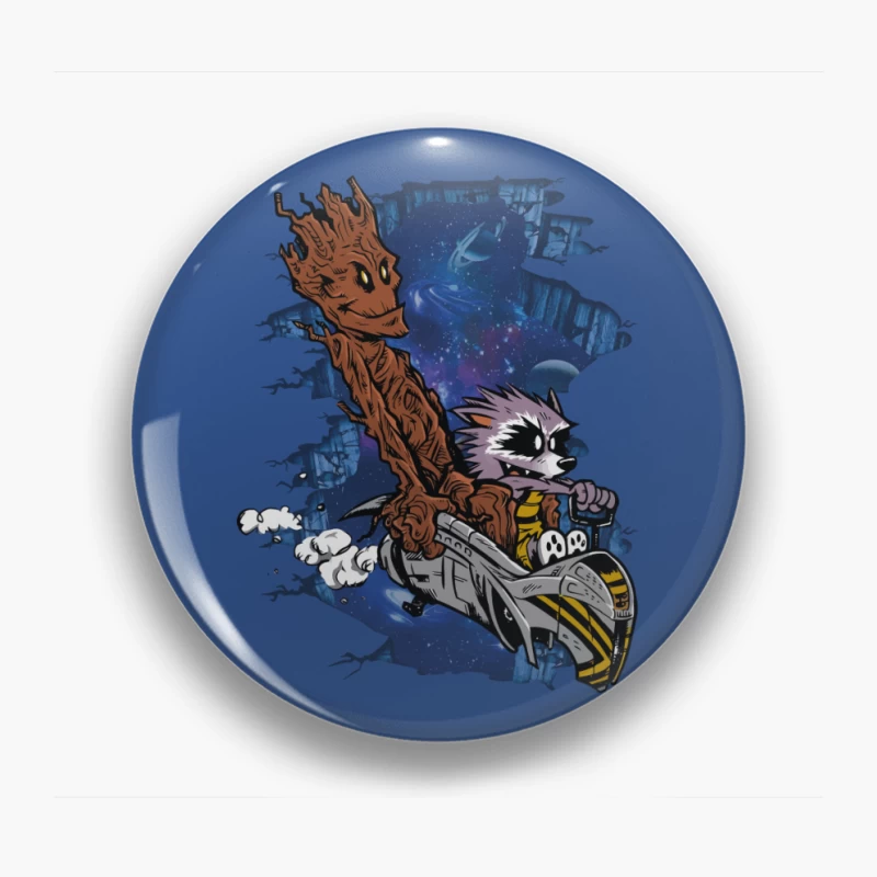 Galactic Warrior and Rebel Pilot in Deep Space Pin