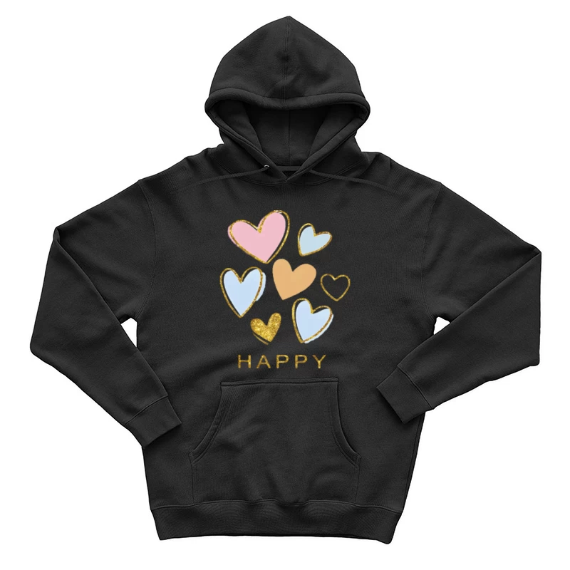 Glücklicher Herzregen Herren Pullover Hoodie