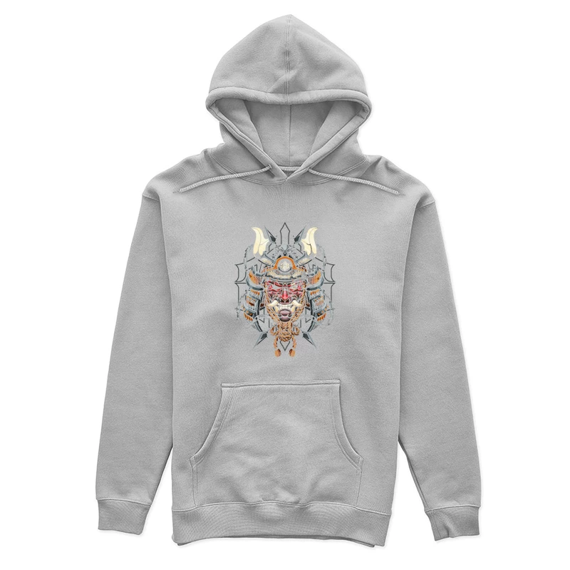 Viking Warrior Pixel Art Female Pullover Hoodie