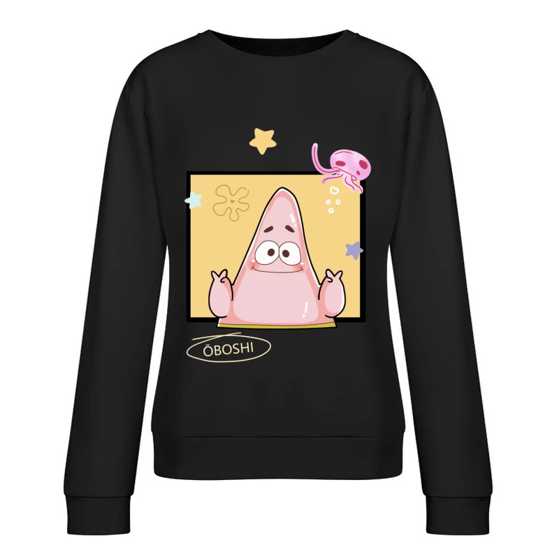 Niedliche Meereskreatur Illustration Damen Pullover Sweatshirt