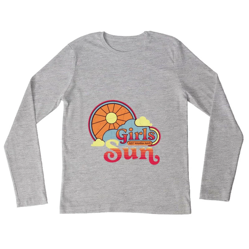 Sommersonnenschein Design Damen Langarm T-Shirt