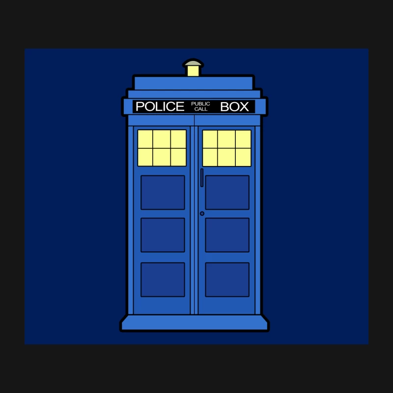 Doctor Who's Iconic TARDIS: The Blue Police Box Time Machine Mouse Pad
