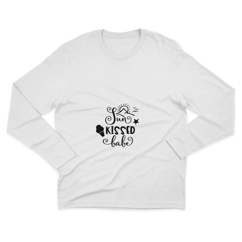 Design d'été ensoleillé Homme Manches Longues T-Shirt