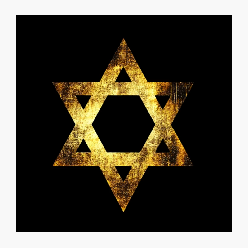 Golden Star of David: A Radiant Symbol of Jewish Faith Pin