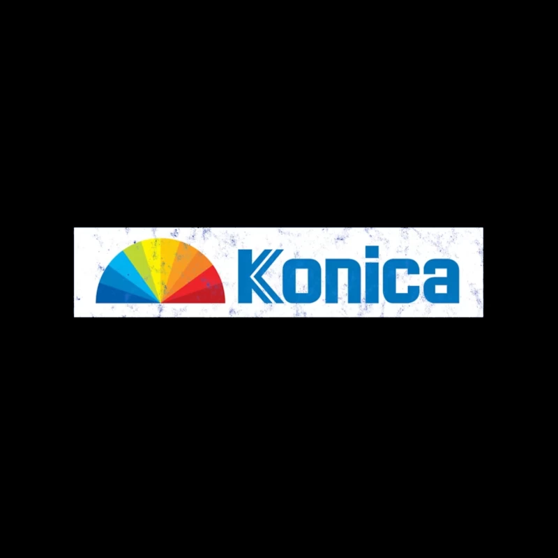 Konica Corporate Logo with Rainbow Semicircle Design Mouse Pad