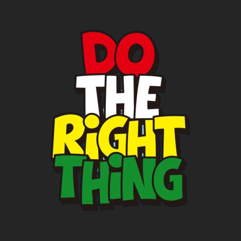 Do The Right Thing Slogan Design Herren Pullover Sweatshirt
