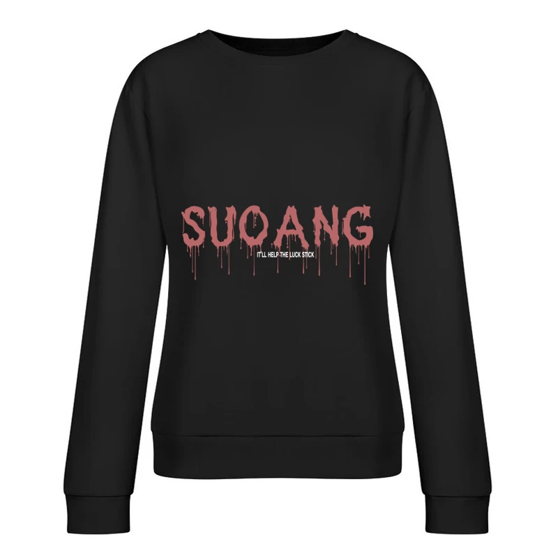 Mysteriöses Design mit stilisiertem Text Damen Pullover Sweatshirt