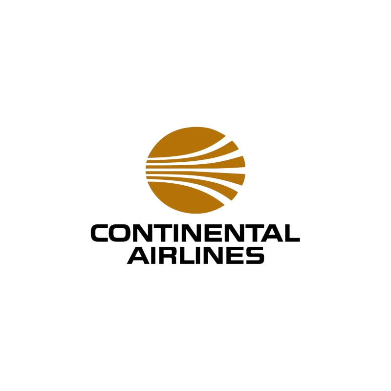 Continental Airlines Vintage Corporate Logo with Gold Globe Design Desk Mat