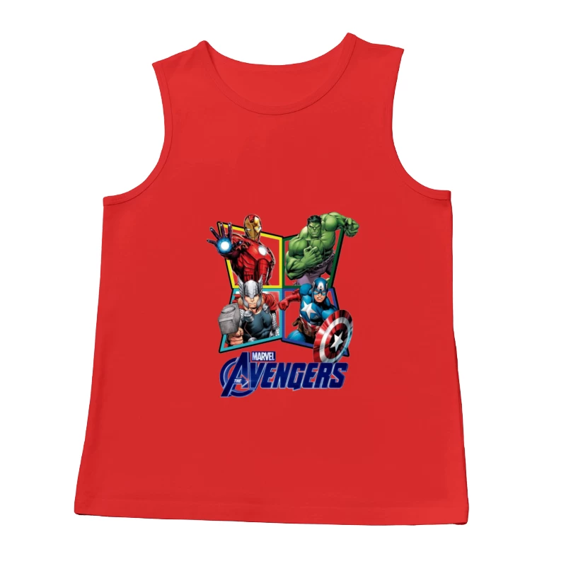 Marvel Avengers Comic Characters Male Tank Top