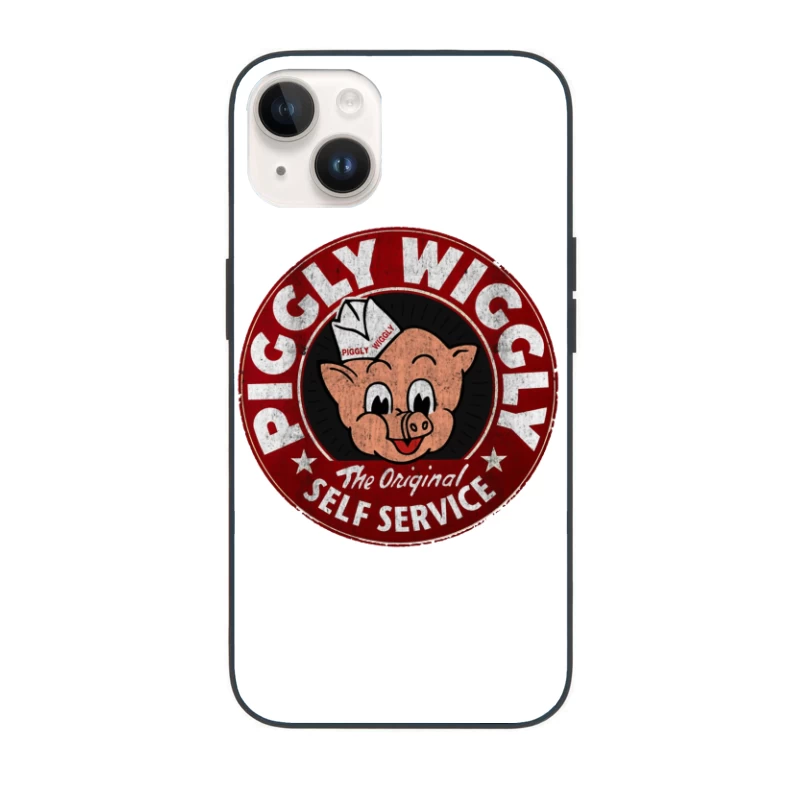 Vintage Piggly Wiggly Self-Service Grocery Store Logo iPhone Case