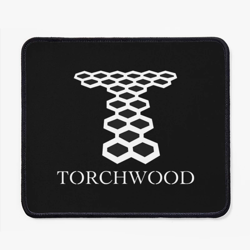 Torchwood Series Geometric Hexagonal Logo Design Mouse Pad