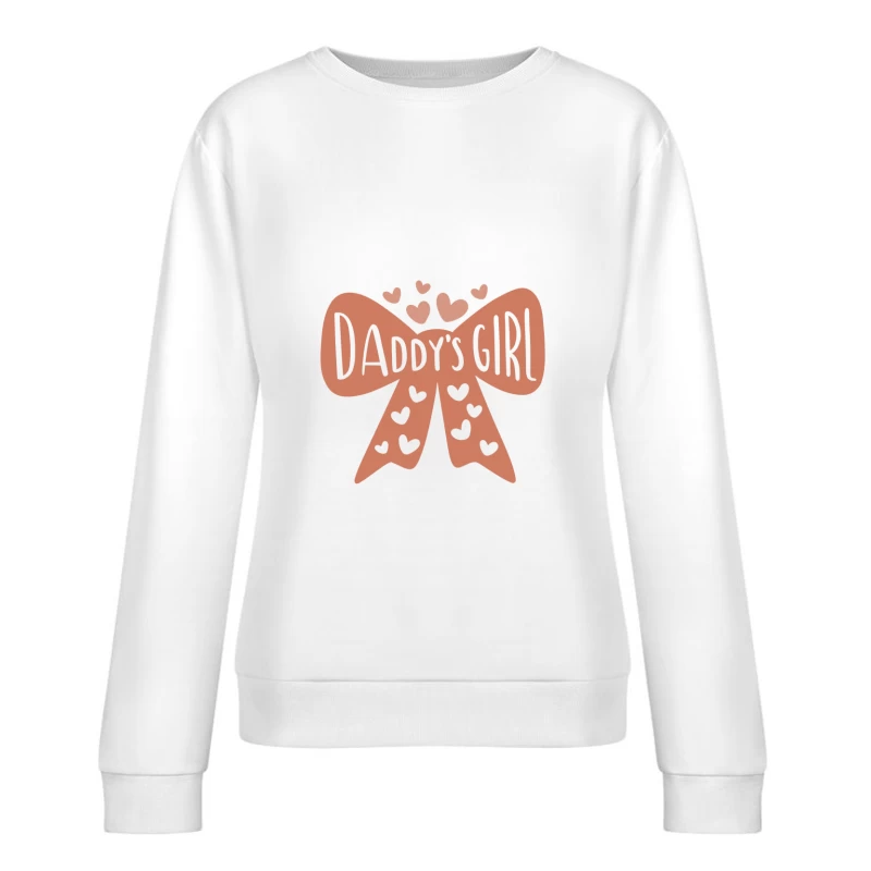 Nœud rose avec cœurs et texte 'Daddy's Girl' Femme Sweat-shirt à enfiler