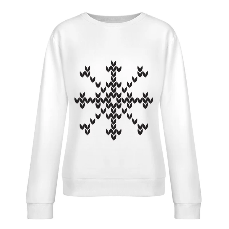Motif de flocon de neige géométrique Femme Sweat-shirt à enfiler