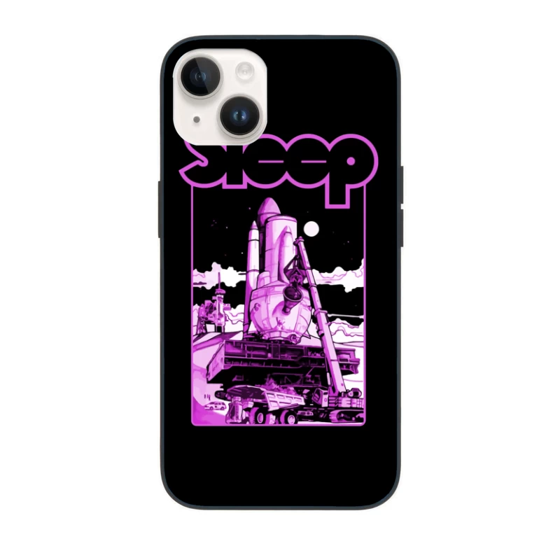 Sleep Band's Purple Rocket Industrial Space Art iPhone Case