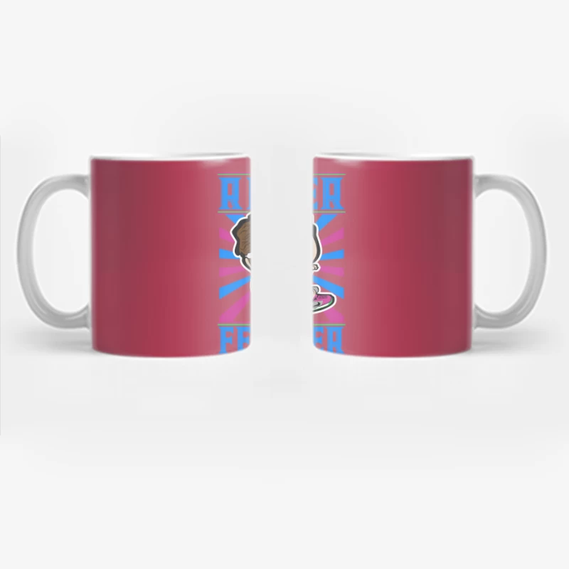 Roger Federer Cartoon Character Coffee Mug